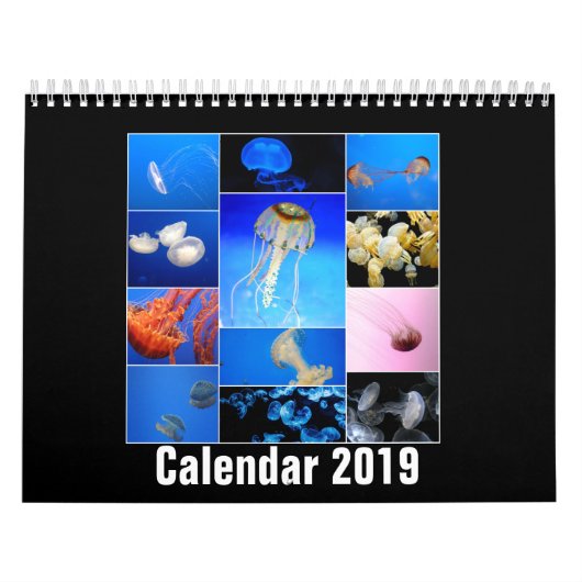 Calendrier imprimé par coutume 2019 de méduses (Protection)