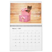 Calendrier imprimé par coutume de luxe de Yorkies (Feb 2027)