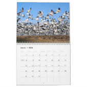 Calendrier imprimé par coutume d'oies de neige (Mar 2026)