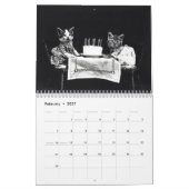 Calendrier imprimé par coutume vintage de chiot et (Feb 2027)