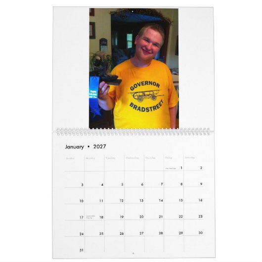 Calendrier imprimé par journaux intimes de miette (Jan 2027)