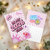 Calendrier In My 2026 Era Pink Aesthetic Calendar with Quotes