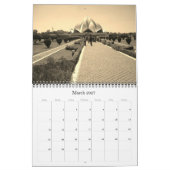 Calendrier inde en sépia 2026 (Mar 2027)