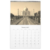 Calendrier inde sépia 2027 (Jan 2027)