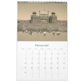 Calendrier inde sépia 2027 (Feb 2027)