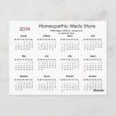 Calendrier indien du tuyau ~ carte postale (Dos)