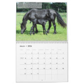 Calendrier inspirant du cheval friésien (Mar 2026)