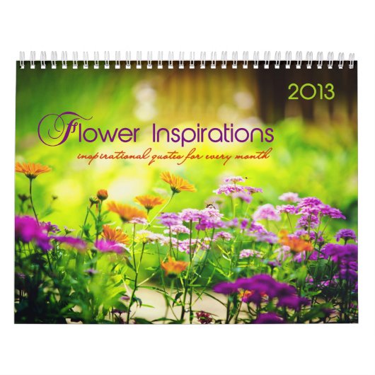Calendrier Inspirations de fleur. Citations inspirées (Protection)