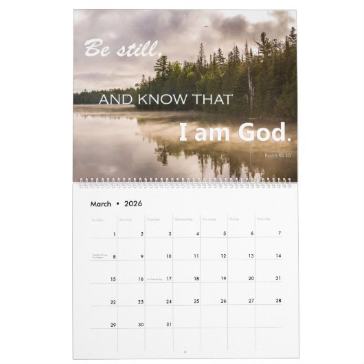 Calendrier inspiré 2017 (Mar 2026)