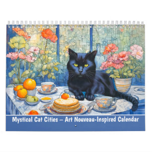 Calendrier Inspiré de l'Art Nouveau des Villes de