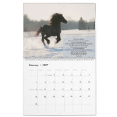 Calendrier inspiré du cheval friésien (Feb 2027)