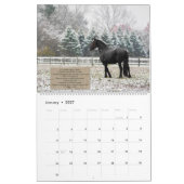 Calendrier inspiré du cheval friésien (Jan 2027)