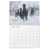 Calendrier inspiré du cheval friésien (Jan 2027)
