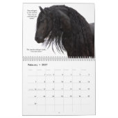 Calendrier inspiré du cheval friésien (Feb 2027)