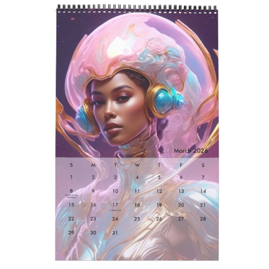 Calendrier Interstellar Queens par Ivy et Bat Art (Mar 2026)
