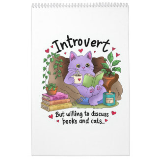 Calendrier Introverti mais prêt à discuter de livres et de ch