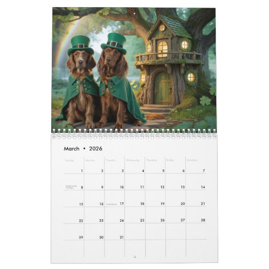 Calendrier Irish Setter Calendar (Mar 2026)