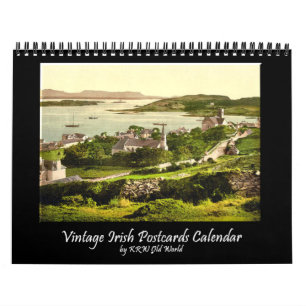 Calendrier irlandais vintage 2011 de carte postale