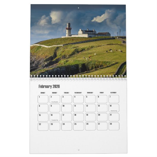 Calendrier Irlande (Feb 2026)