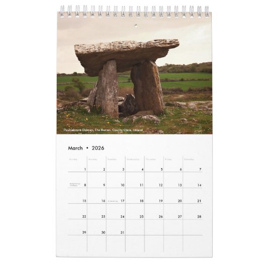 Calendrier Irlande ancienne 2024 (Mar 2026)