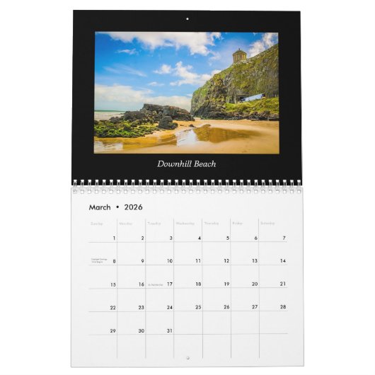 Calendrier Irlande du Nord Côte du Nord Merveilles (Mar 2026)