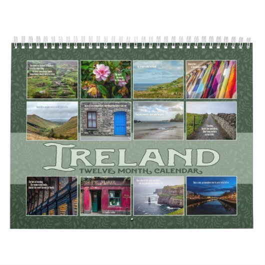 Calendrier Irlande | Photographie de voyage et citations (Protection)