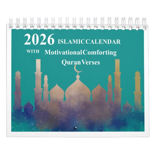 Calendrier islamique Hijri 2026 avec versets coran (Protection)