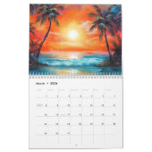 Calendrier Island Sunsets 2026 Tropical Paradise Art (Mar 2026)
