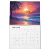 Calendrier Island Sunsets 2026 Tropical Paradise Art (Jan 2026)