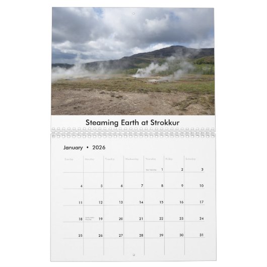 Calendrier Islande 2024 par Rauno Joks (Jan 2026)