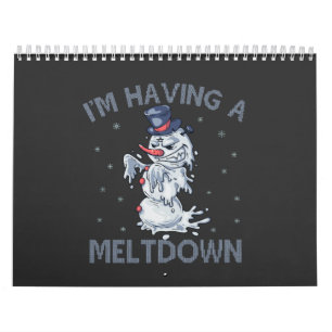 Calendrier J'ai une fonte drôle cadeau Noël Snowman