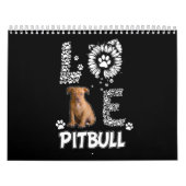 Calendrier J'aime les chiens de Pitbull (Protection)