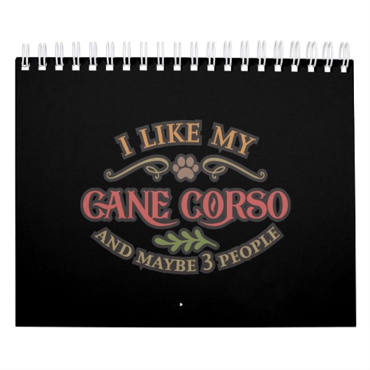 Calendrier J'Aime Mon Idée De Cane Corso Pour Amoureux des ch (Protection)