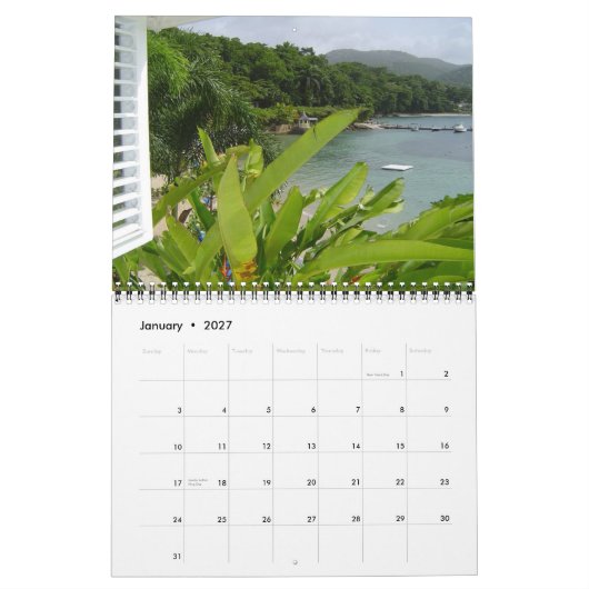 Calendrier Jamaïque (Jan 2027)