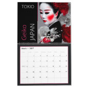 Calendrier japonais Geisha (Mar 2027)