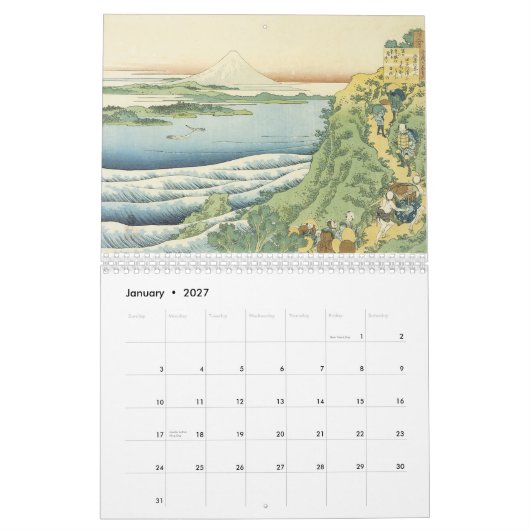 Calendrier japonais vintage (Jan 2027)
