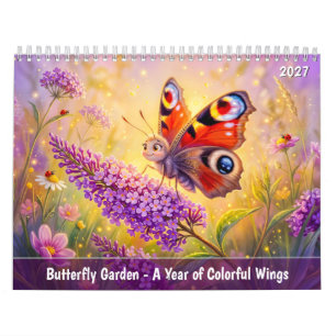 Calendrier Jardin de Papillons 2027 – Une Année d'Ailes Color