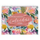 Calendrier Jardin de printemps Abstraite peinture florale 202 (Protection)