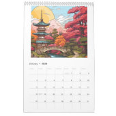 Calendrier Jardin japonais du Temple (Jan 2026)