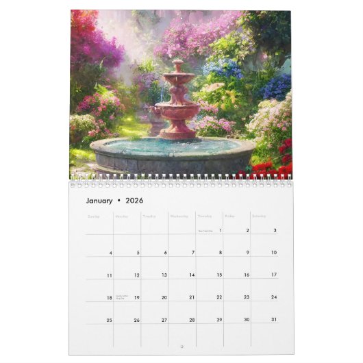 Calendrier Jardins enchantés (Jan 2026)