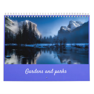 Calendrier Jardins et parcs élégants et modernes