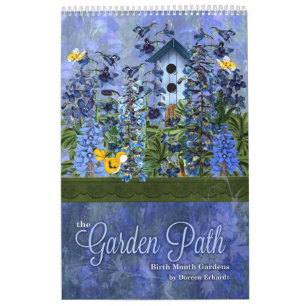 Calendrier Jardins floraux de fleurs de naissance 12 mois