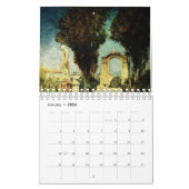 Calendrier Jardins italiens par Maxfield Parrish (Jan 2026)