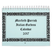 Calendrier Jardins italiens par Maxfield Parrish (Protection)