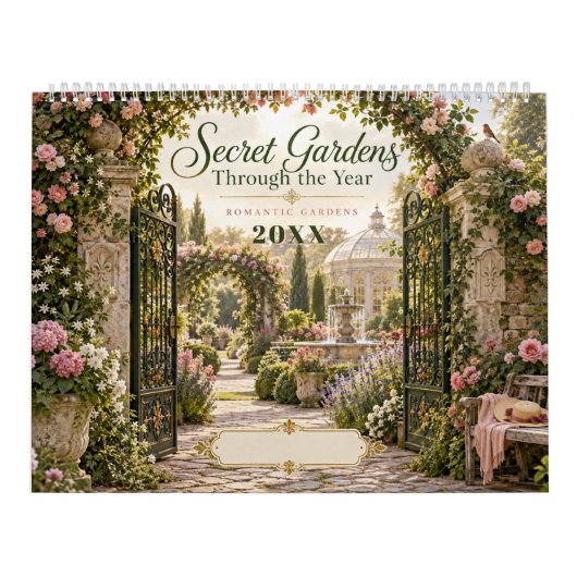 Calendrier Jardins secrets à travers l'année (Protection)