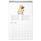 Calendrier jaune d'anniversaire de bande dessinée (Jan 2027)