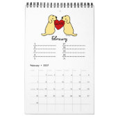 Calendrier jaune d'anniversaire de bande dessinée (Feb 2027)