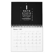 Calendrier Je déteste les stupides gens (Feb 2027)