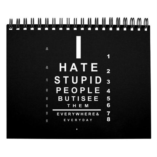 Calendrier Je déteste les stupides gens (Protection)