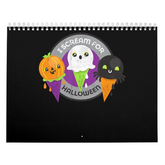 Calendrier Je hurle pour le Citrouille d'Halloween Spider Gho (Protection)